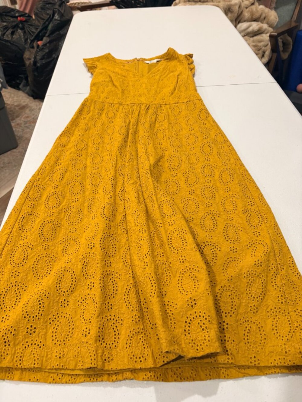 Boden Women's Yellow and Gold Dress